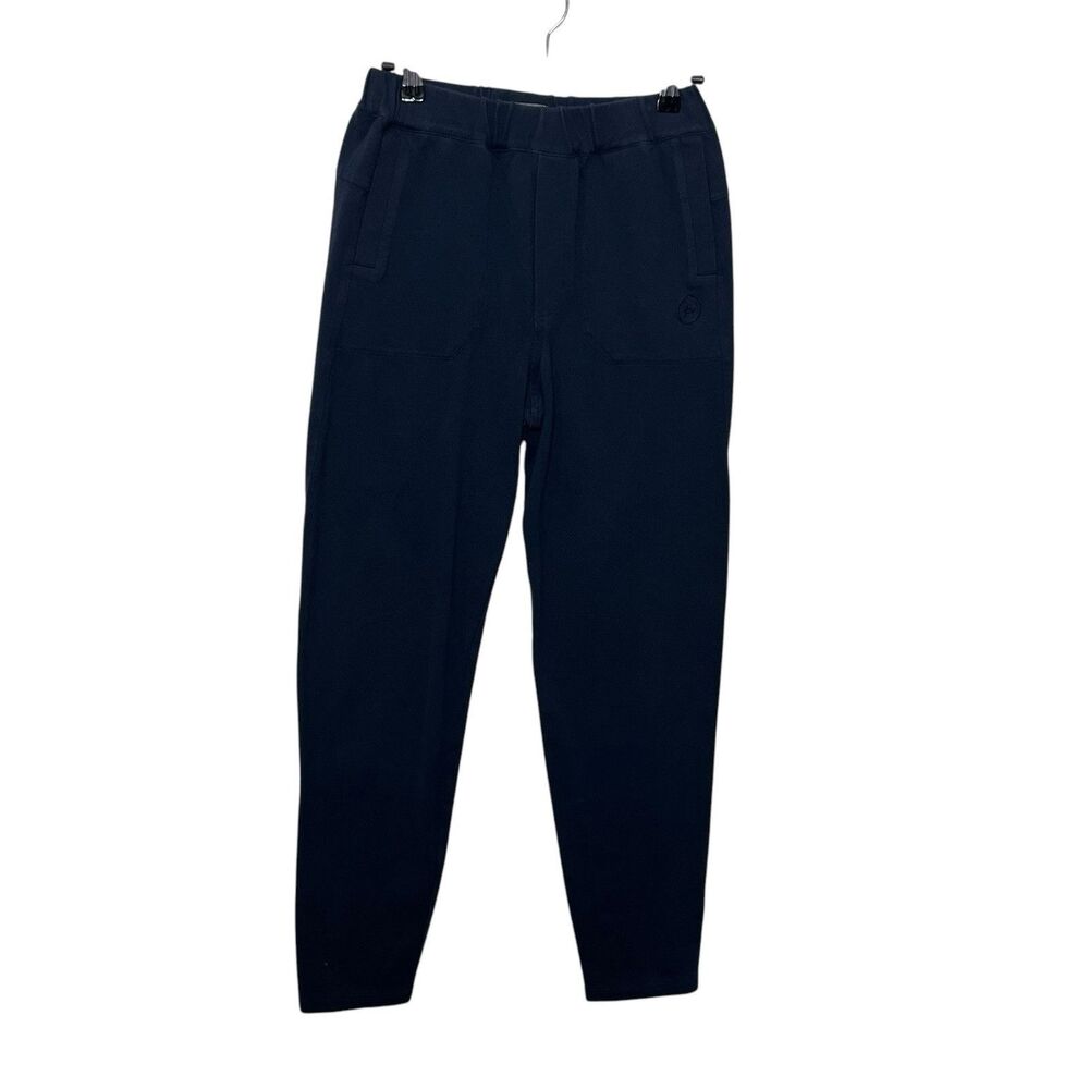 Aether Cropped Travel Pants Women's XS Navy Elastic Waist Casual Comfort Minimal - Picture 2 of 11